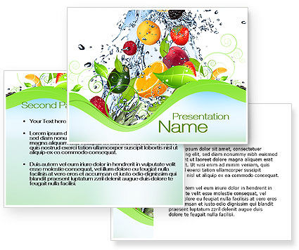 Summer Fruits PowerPoint Template - PoweredTemplate.com | 3 Backgrounds ...
