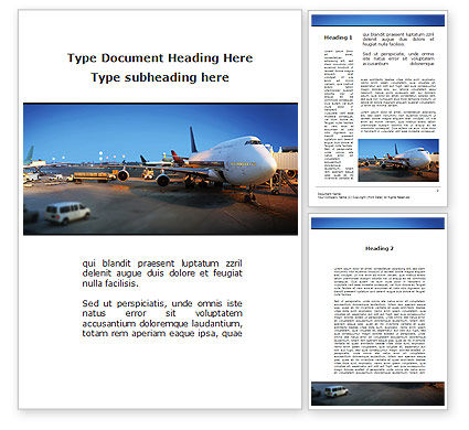 Airport Service Word Template 09856 | PoweredTemplate.com