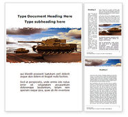 Tank Attack PowerPoint Template, Backgrounds, 10258