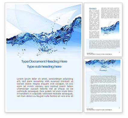 Water Word Templates Design, Download now | PoweredTemplate.com