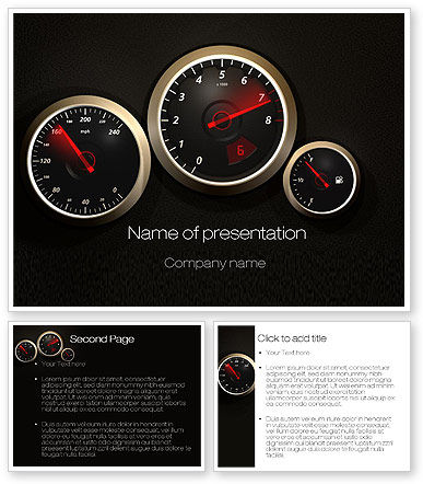 Car Dashboard PowerPoint Template - PoweredTemplate.com | 10486 | 3 ...