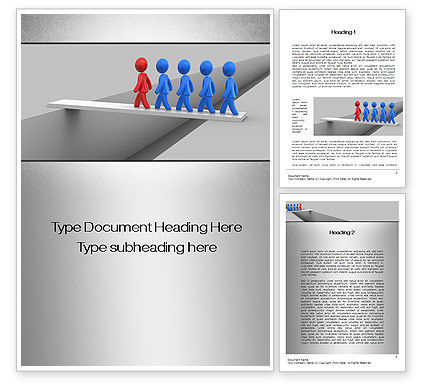 Crossing the Bridge Word Template 10679 | PoweredTemplate.com