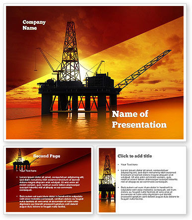 Oil Rig PowerPoint Template - PoweredTemplate.com | 10846 | 3 ...