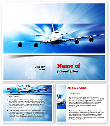 Jet Aircraft PowerPoint Template - PoweredTemplate.com | 3 Backgrounds ...