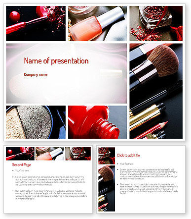 Makeup Tools PowerPoint Template - PoweredTemplate.com | 11138 | 3 ...