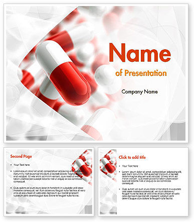 Red and White Pills PowerPoint Template - PoweredTemplate.com | 11539 ...
