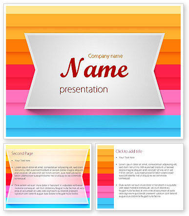 Colored Horizontal Lines PowerPoint Template - PoweredTemplate.com | 3 ...