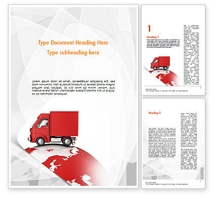 Worldwide Delivery Word Template 11582 | PoweredTemplate.com