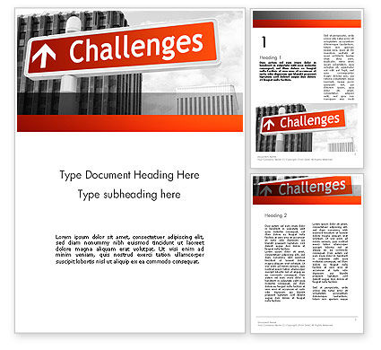 Challenges Word Template 11833 | PoweredTemplate.com