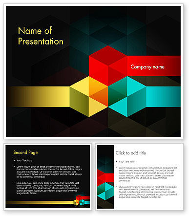 Abstract Geometric Shapes PowerPoint Template - PoweredTemplate.com ...