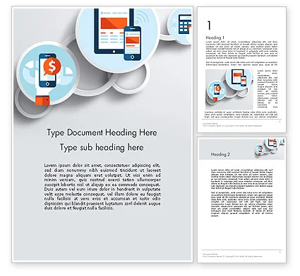 Mobile Application Word Template 12233 | PoweredTemplate.com