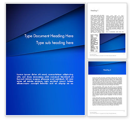 Abstract Blue Tilted Layers PowerPoint Template, Backgrounds | 12303 ...