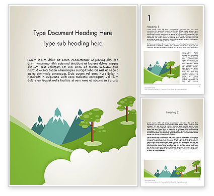 Landscape Word Templates Design, Download now | PoweredTemplate.com