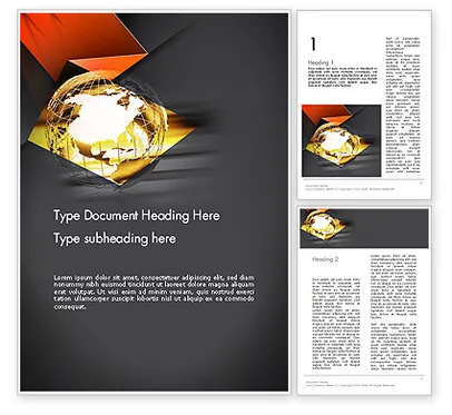 Mẫu Wireframe Globe Word từ Powered Templates