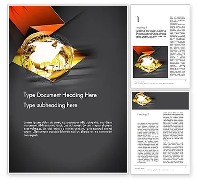 Templat Wireframe Globe Word dari Powered Templates