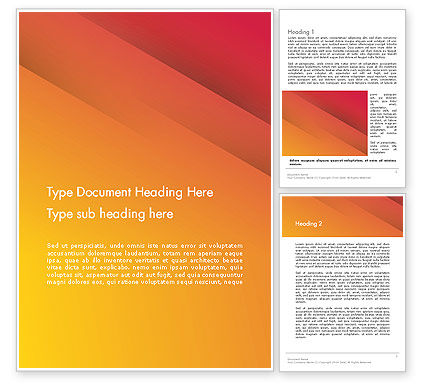 Orange Color Word Templates Design, Download now | PoweredTemplate.com