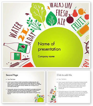 Healthy Lifestyle Theme PowerPoint Template - PoweredTemplate.com | 3 ...