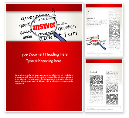 Question And Answer Word Templates Design, Download now ...