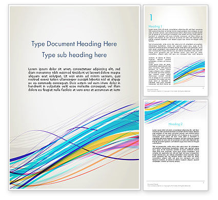 Lines Word Templates Design, Download now | PoweredTemplate.com