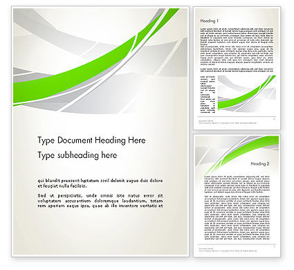 Abstract Curves Word Template 13139 | PoweredTemplate.com