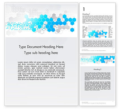 Path Through Hexagons Word Template 13237 | PoweredTemplate.com