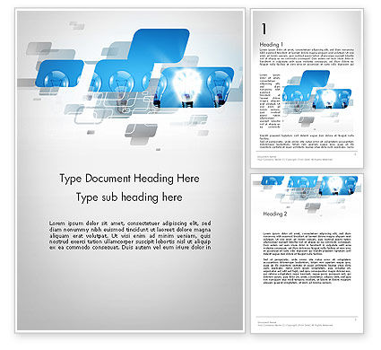 Ideation Concept Word Template 13301 | PoweredTemplate.com