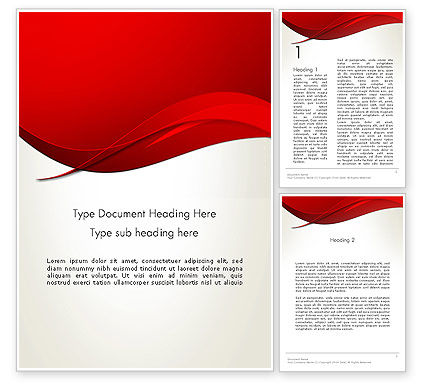 Red Flame Wave Abstract Word Template 13602 | PoweredTemplate.com