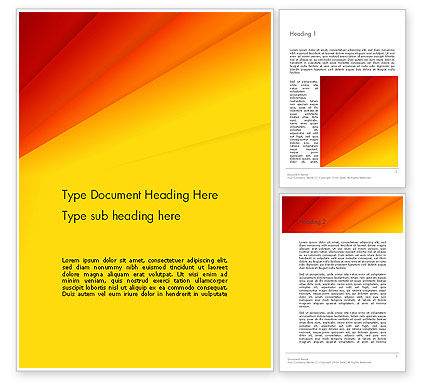 Gradient Yellow to Red Word Template 13849 | PoweredTemplate.com