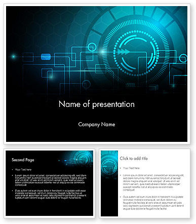 Futuristic Flowchart Abstract PowerPoint Template - PoweredTemplate.com ...