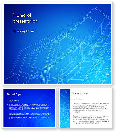 Wireframe Object PowerPoint Template - PoweredTemplate.com | 14075 | 3 ...