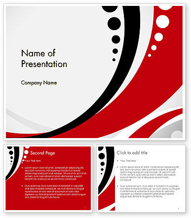 Red Black Wave Pattern PowerPoint Template, Backgrounds | 14104 ...