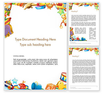 おもちゃのフレーム Wordテンプレート Poweredtemplate Com