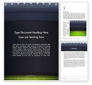 Modèle Word de stade de football la nuit