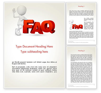 Faq Word Templates Design, Download now | PoweredTemplate.com