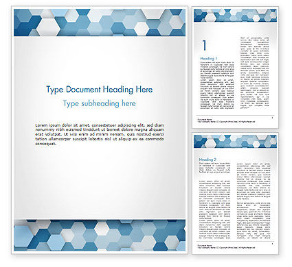 Hexagonal Mosaic Abstract Word Template 14457 | PoweredTemplate.com