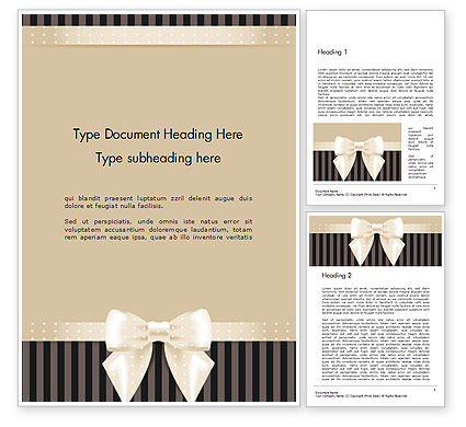 Ornate Beige Ribbon and Elegant Bow - Free Presentation Template for Google  Slides and PowerPoint