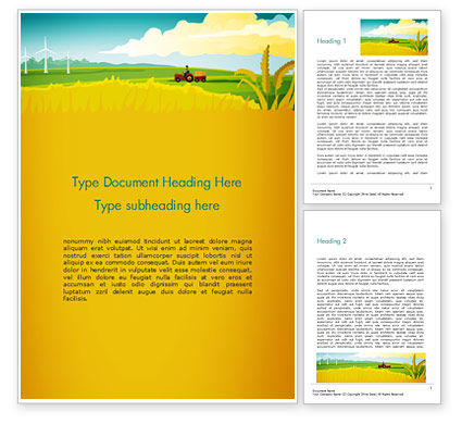 Landscape Word Templates Design, Download now | PoweredTemplate.com