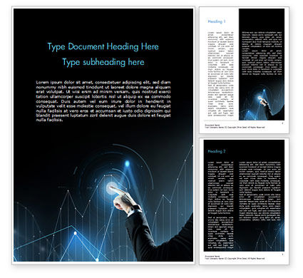 Digital Graph Word Template 15079 | PoweredTemplate.com