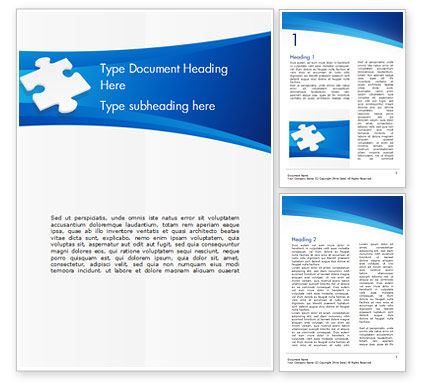 白いパズルのピース Wordテンプレート Poweredtemplate Com