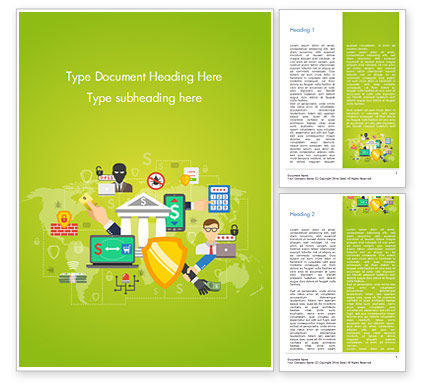 Online banking word template 11026 Online Banking Word Template 11026 | PoweredTemplate.com