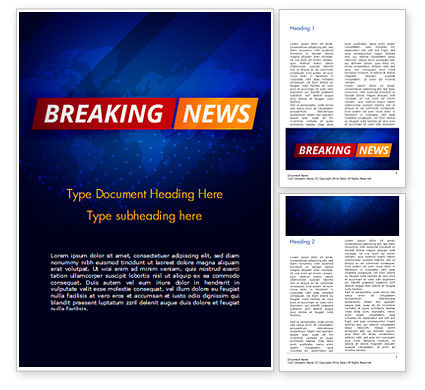 Breaking News Background Word Template Poweredtemplate Com