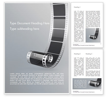Black Film Strip Word Template 15324 | PoweredTemplate.com