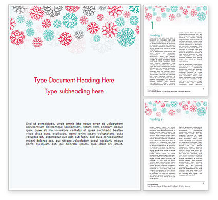 カラフルな雪の背景 Wordテンプレート Poweredtemplate Com