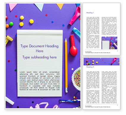 ノートブックやパーティーの飾り Wordテンプレート Poweredtemplate Com