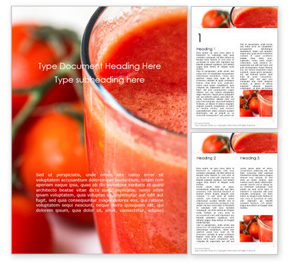 Tomato Juice Word Template 16205 | PoweredTemplate.com