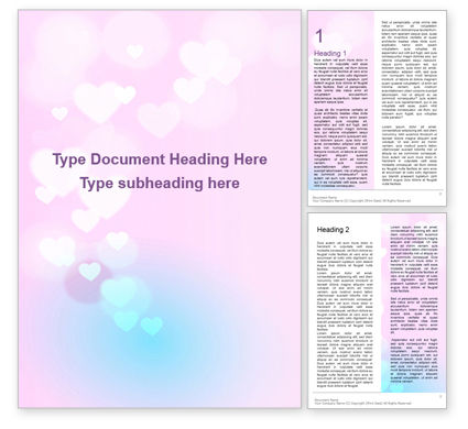Background With Minimalistic Pastel Pattern Valentine S Day Theme Presentation Poweredtemplate Com