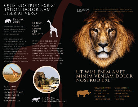 Lion With Red Mane Brochure Template Design and Layout, Download Now ...