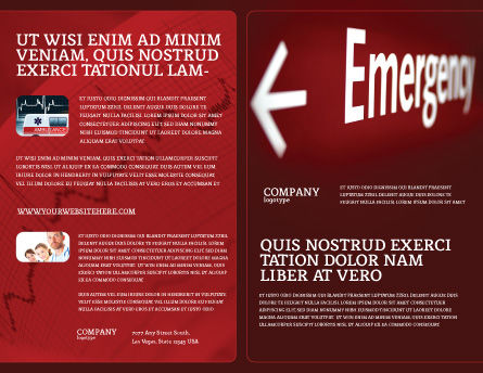 Emergency Sign Brochure Template Design And Layout Download Now 04341 Poweredtemplate Com Emergency Preparedness Brochure Template