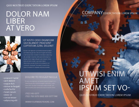 team brochure template team building puzzle brochure template design and layout download now 06348 poweredtemplate com