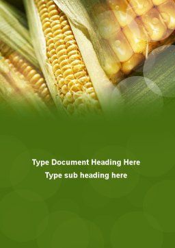 玉米word模板, 封面, 00973, 农业和动物 — poweredtemplate.com